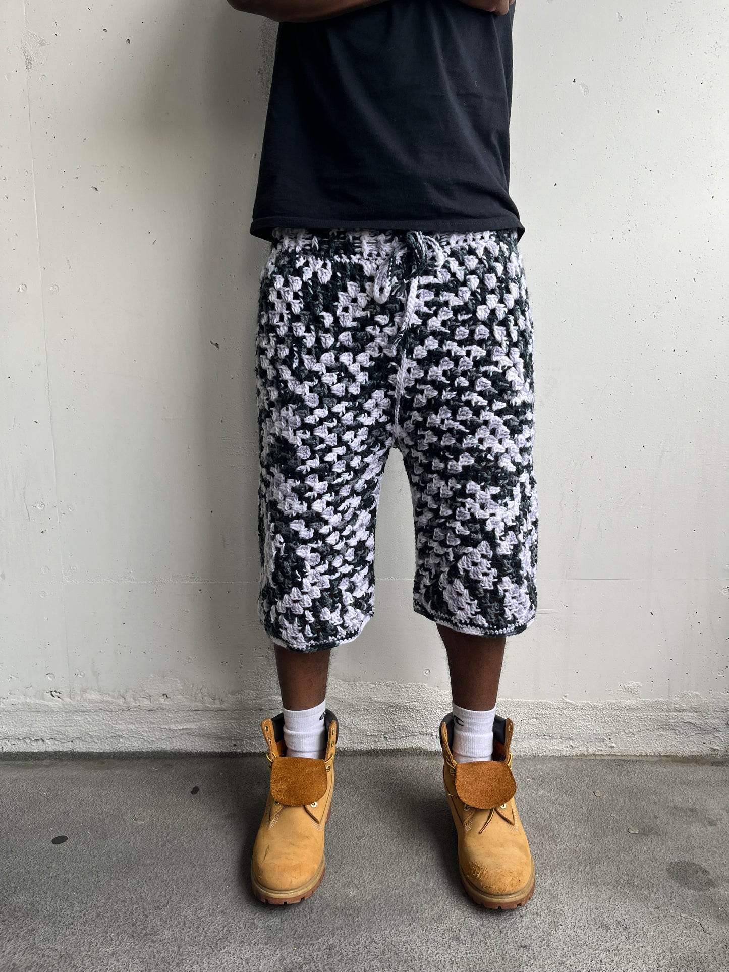 Arctic Camo Crochet Shorts