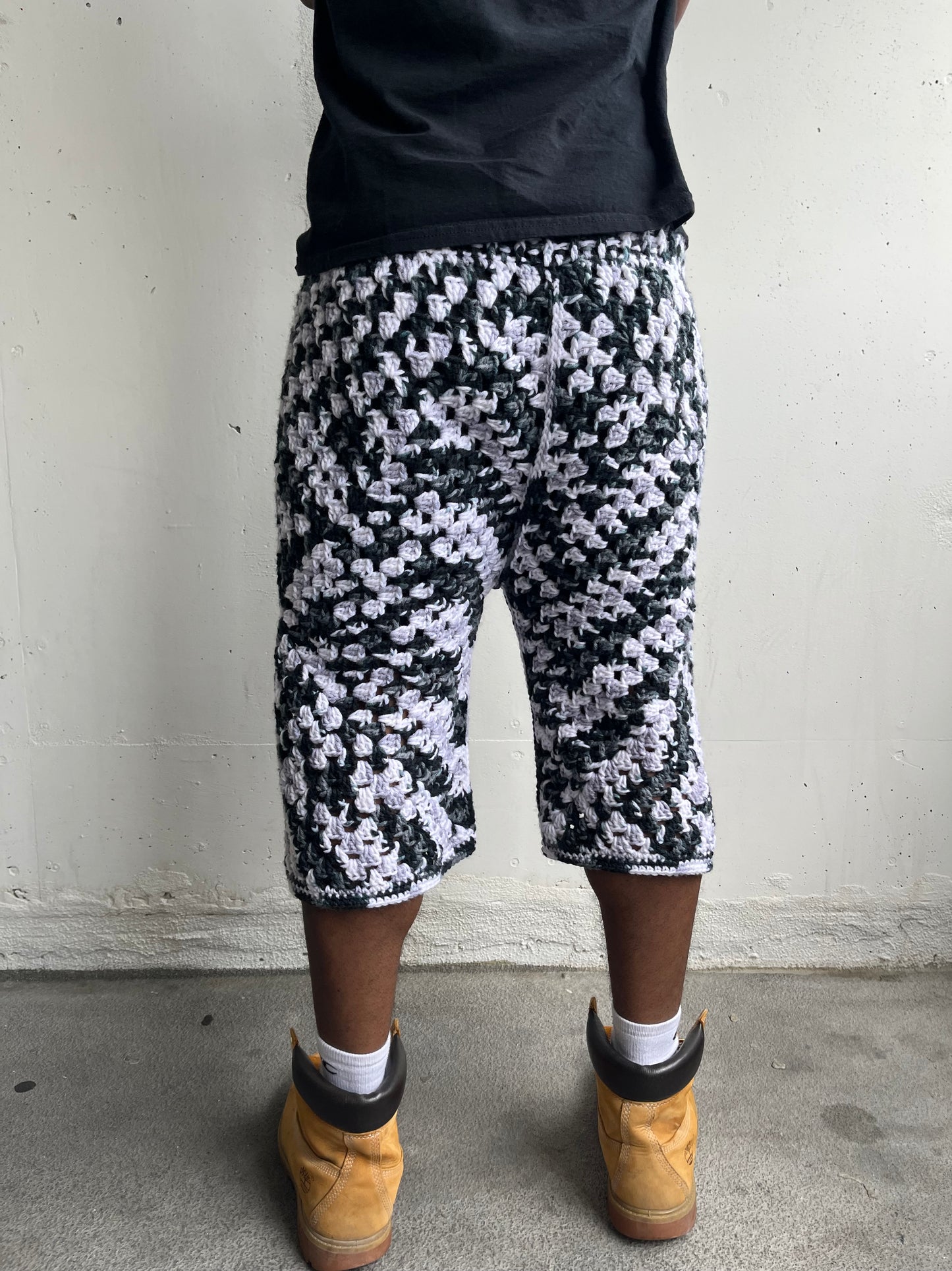 Arctic Camo Crochet Shorts