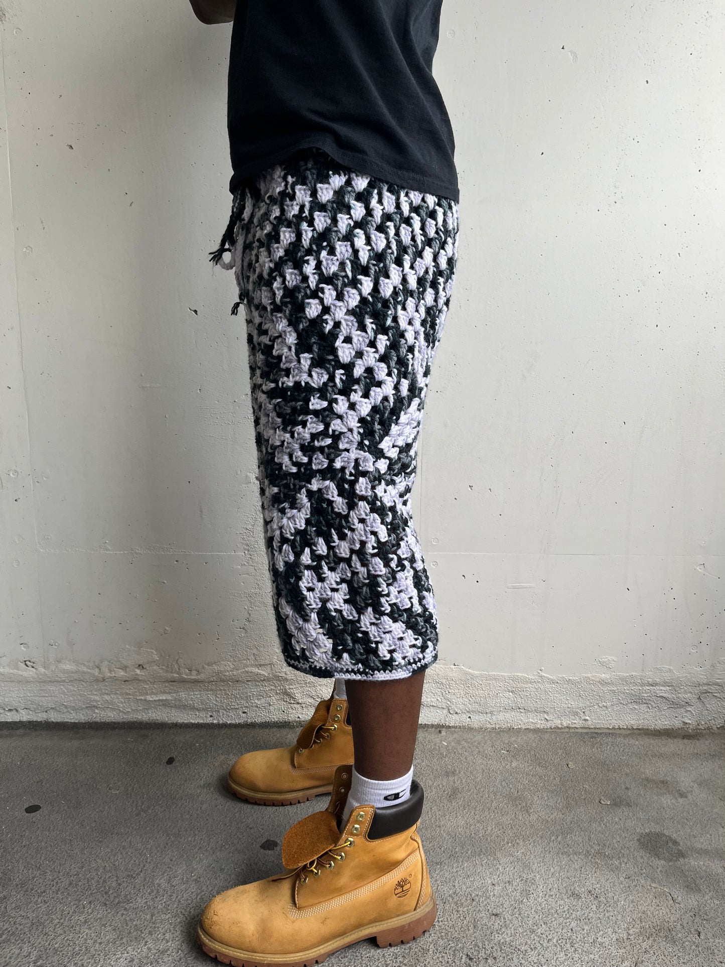 Arctic Camo Crochet Shorts