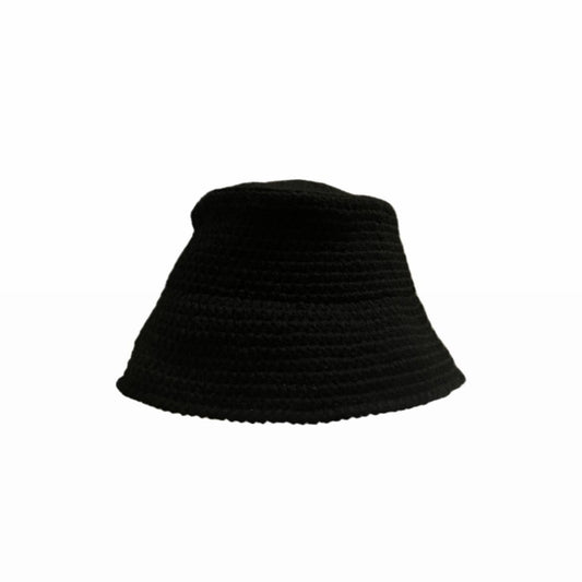 Black Bucket Crochet Hat