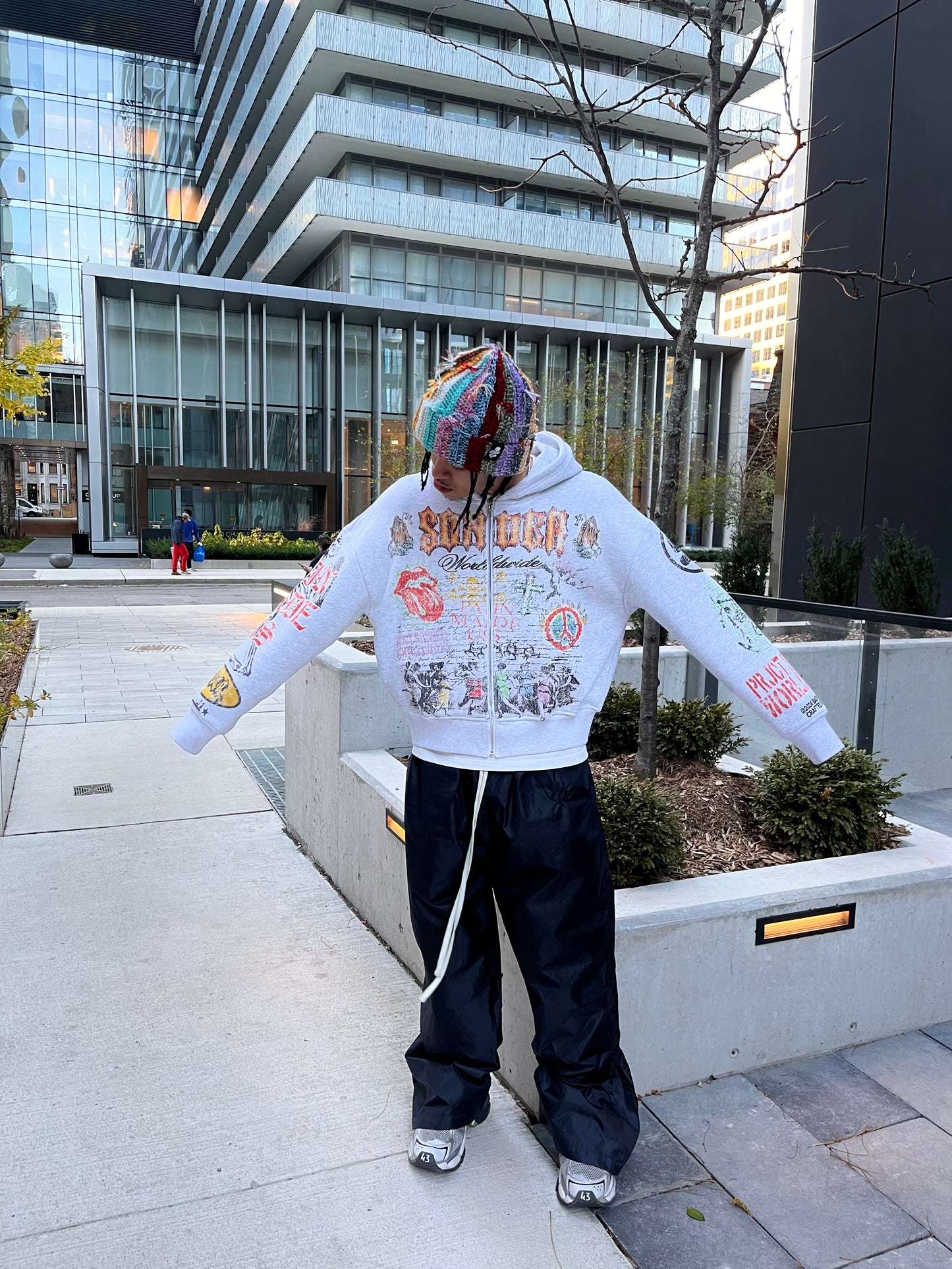 Hand-Tied Beanie 'Multicolor'