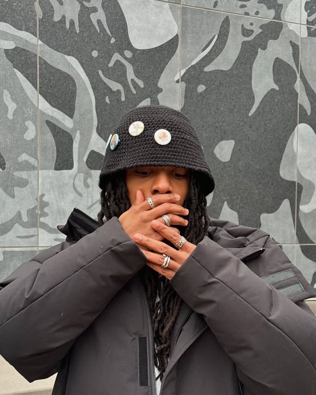 Black Bucket Crochet Hat