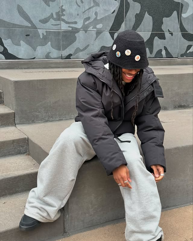 Black Bucket Crochet Hat