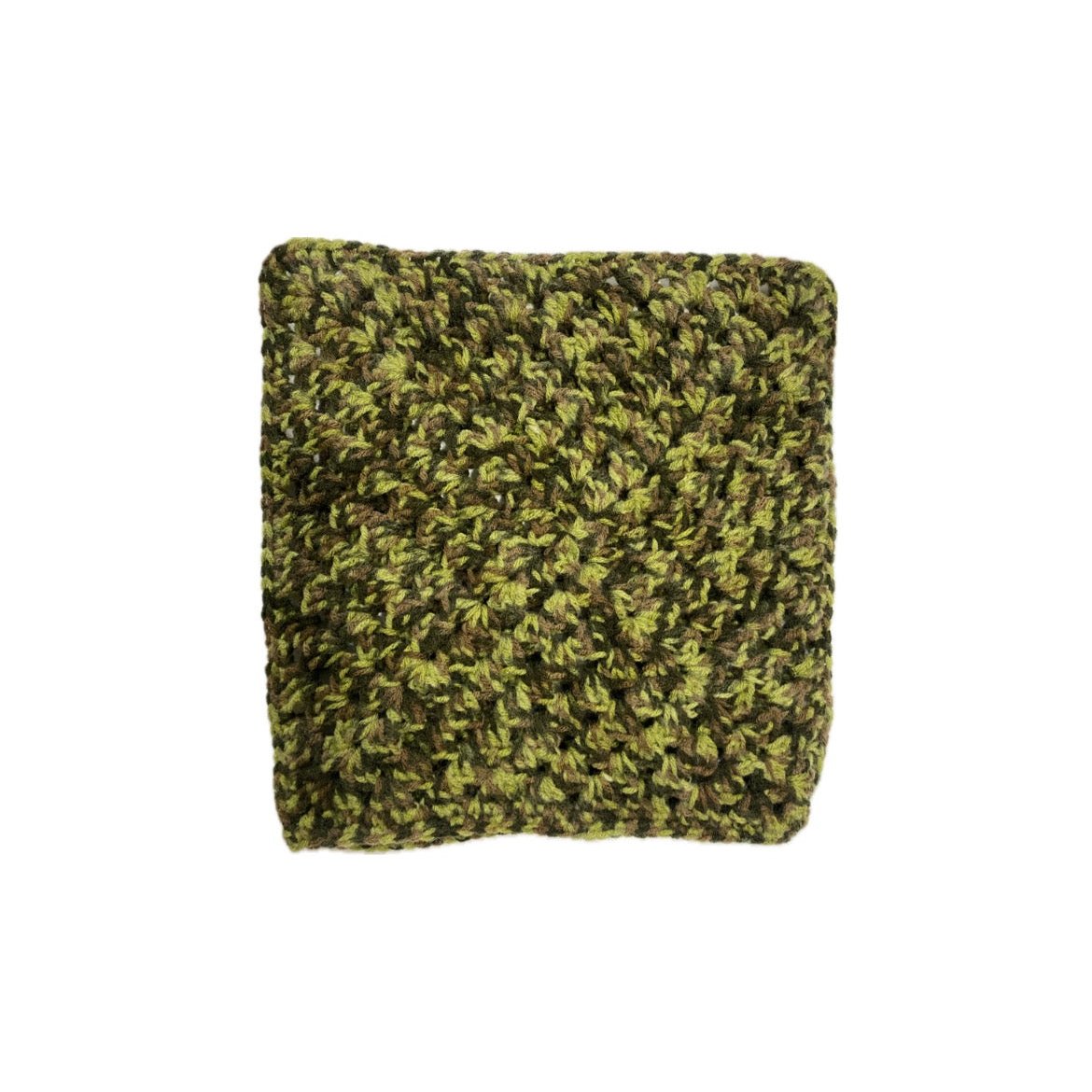 Green Camo Crochet Hat