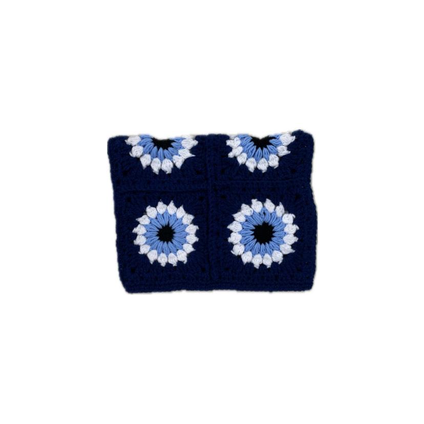 Navy Blue Evil Eye Hat