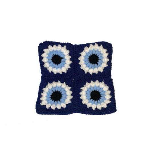 Navy Blue Evil Eye Hat