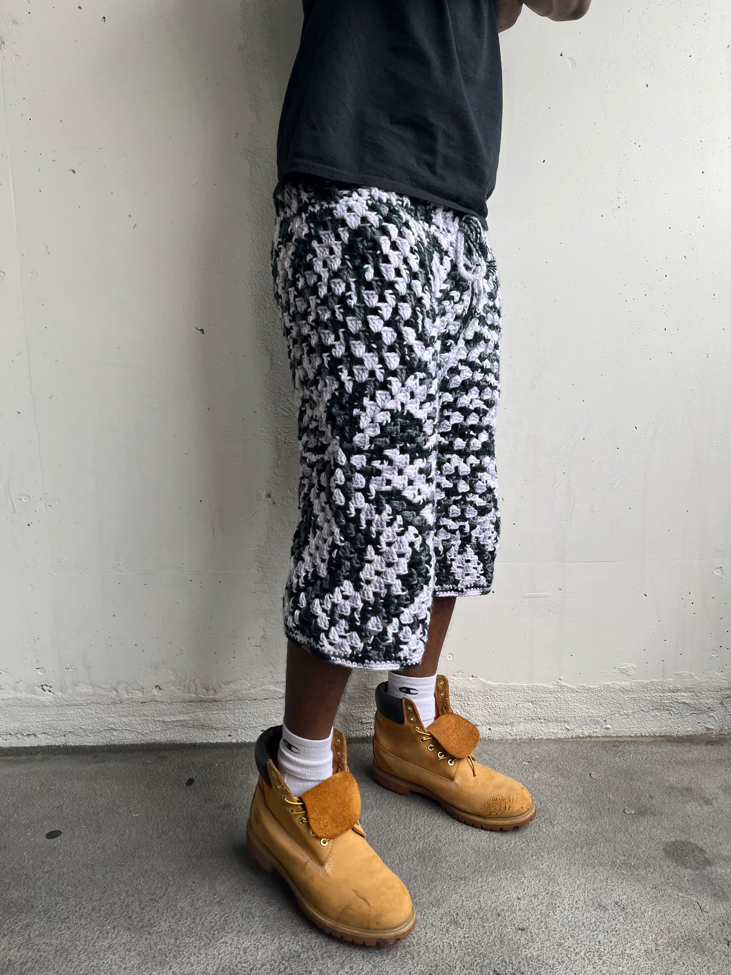 Arctic Camo Crochet Shorts